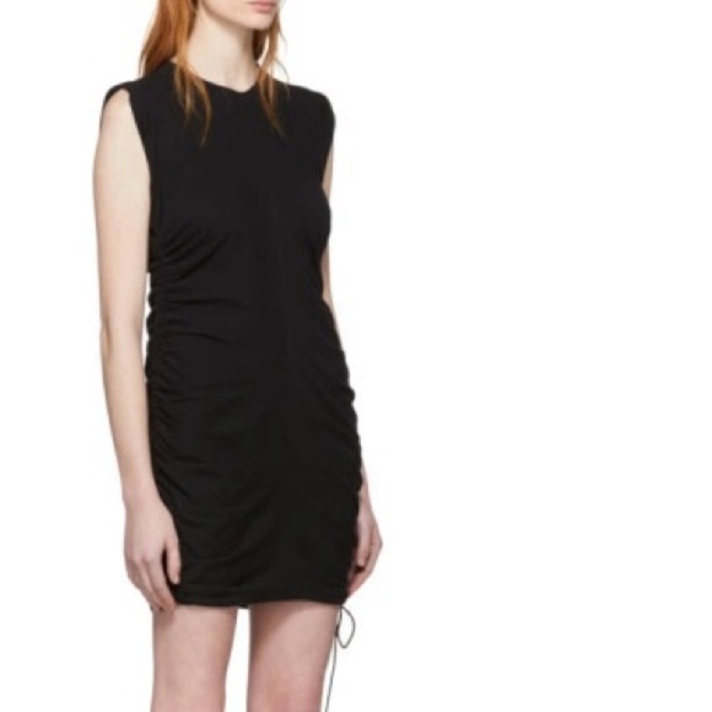 ALEXANDER WANG | L | High Twist Jersey Cinch High Neck Muscle Tank Mini Dress
